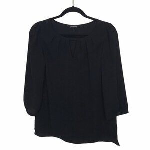 Express Black Sheer Blouse Top